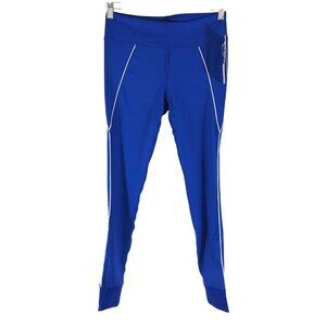 Satva Womens Leggings Full Length Moisture Wicking Shaping Cobalt Blue Size S